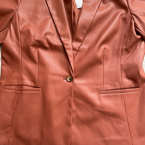 Loft faux leather blazer - Picture 9 of 11